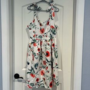 Cream Sleeveless Sundress with Spaghetti Straps for Cocktail nwot size large